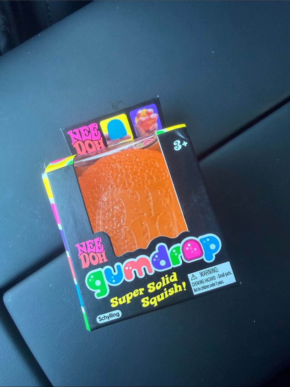 NeeDoh Gumdrop Super Solid Squish! Orange Kids Toy